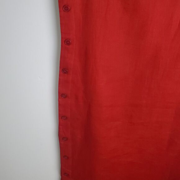 Vintage Talbots Red Irish Linen Maxi Dress Size 8 - Picture 3 of 8